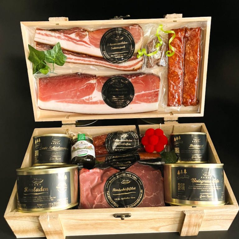 Geschenkekiste, Geschenkidee Geschenkkorb, für Fleisch und Wurstwaren