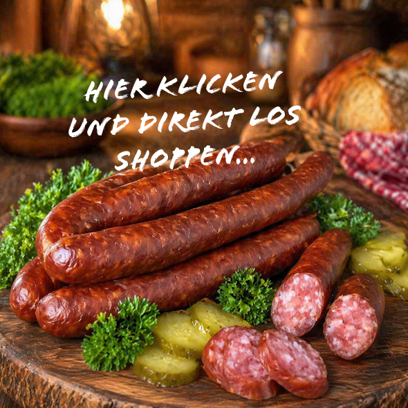 Schwarzwälder Bauernbratwzrst, in der Bauernstube,mit Bauernbrot serviert